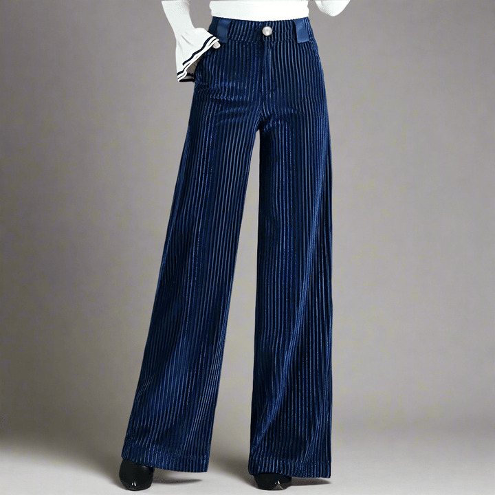 Elara · Pantalon en Velours Tricoté Taille Haute pour Femme