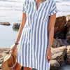 Robe Chemise Rayée Élégante