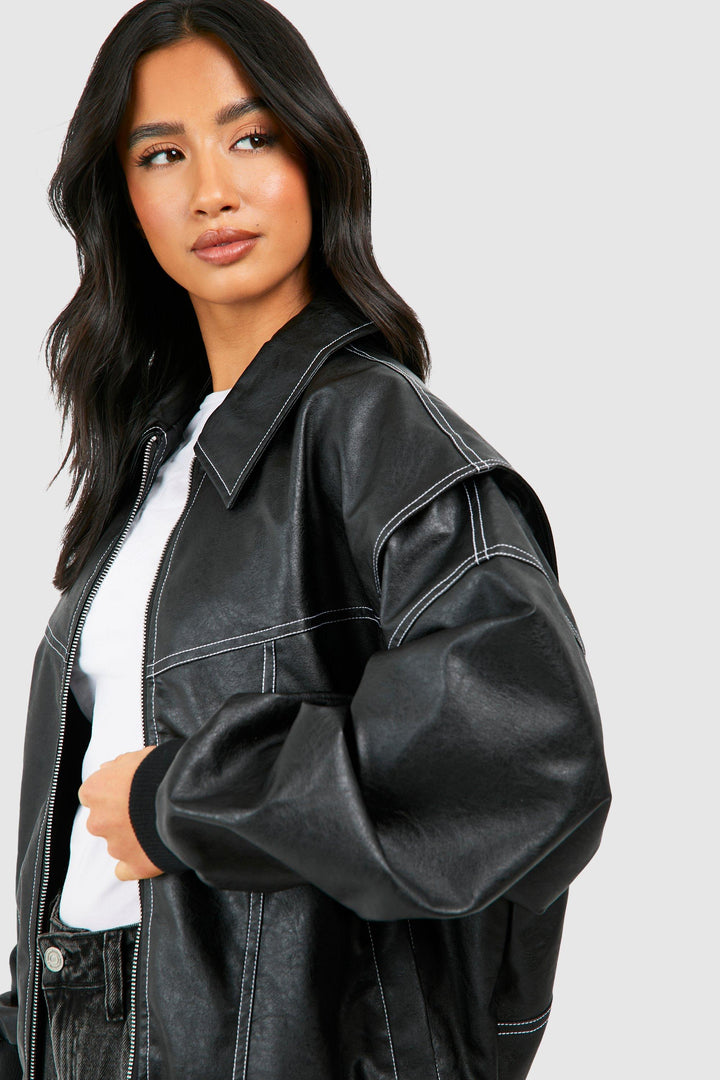 Elara · Oversized Bomber Jacket