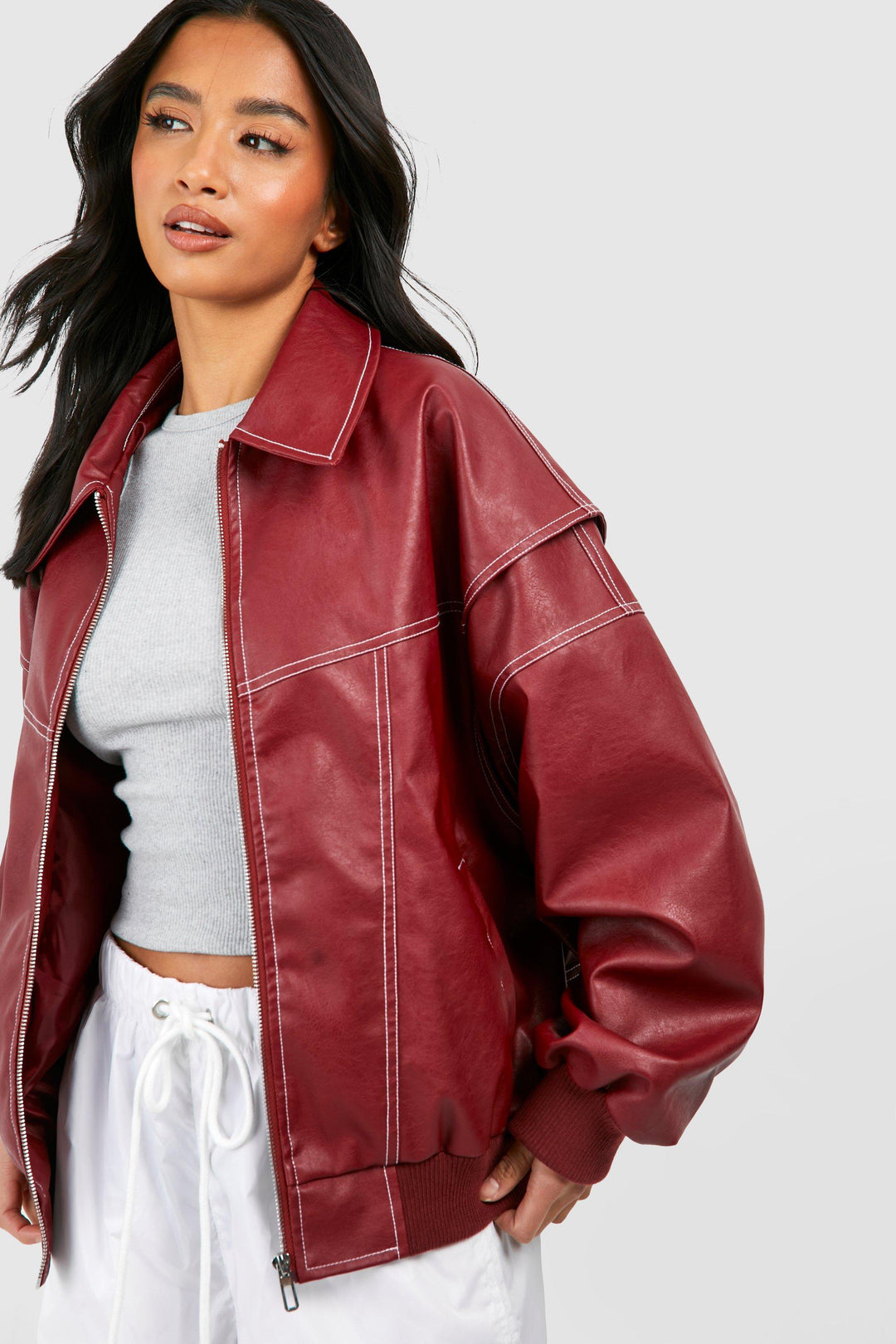 Elara · Oversized Bomber Jacket