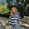 Elara · Pull Tricot Rayé Oversize
