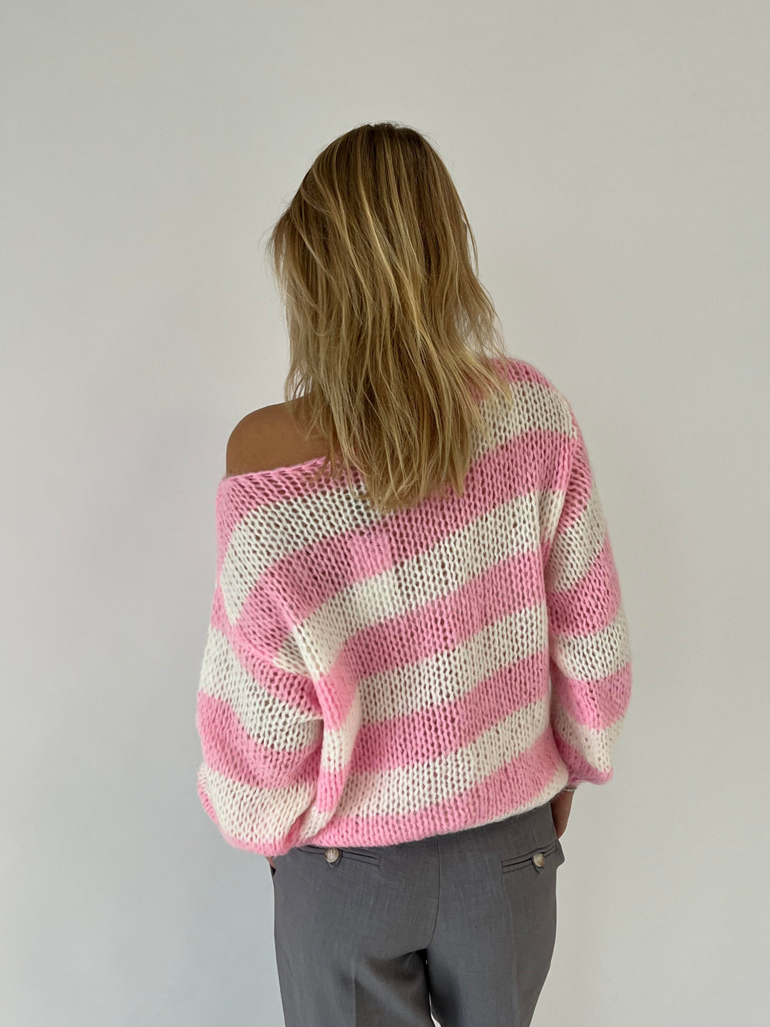 Elara · Pull Tricot Rayé Oversize