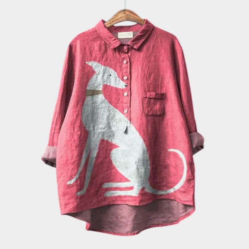Amélie | Blouse d'été en lin élégante