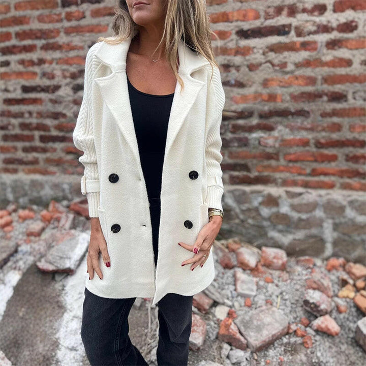 Elara · Manteau Mi-Long à Double Boutonnage
