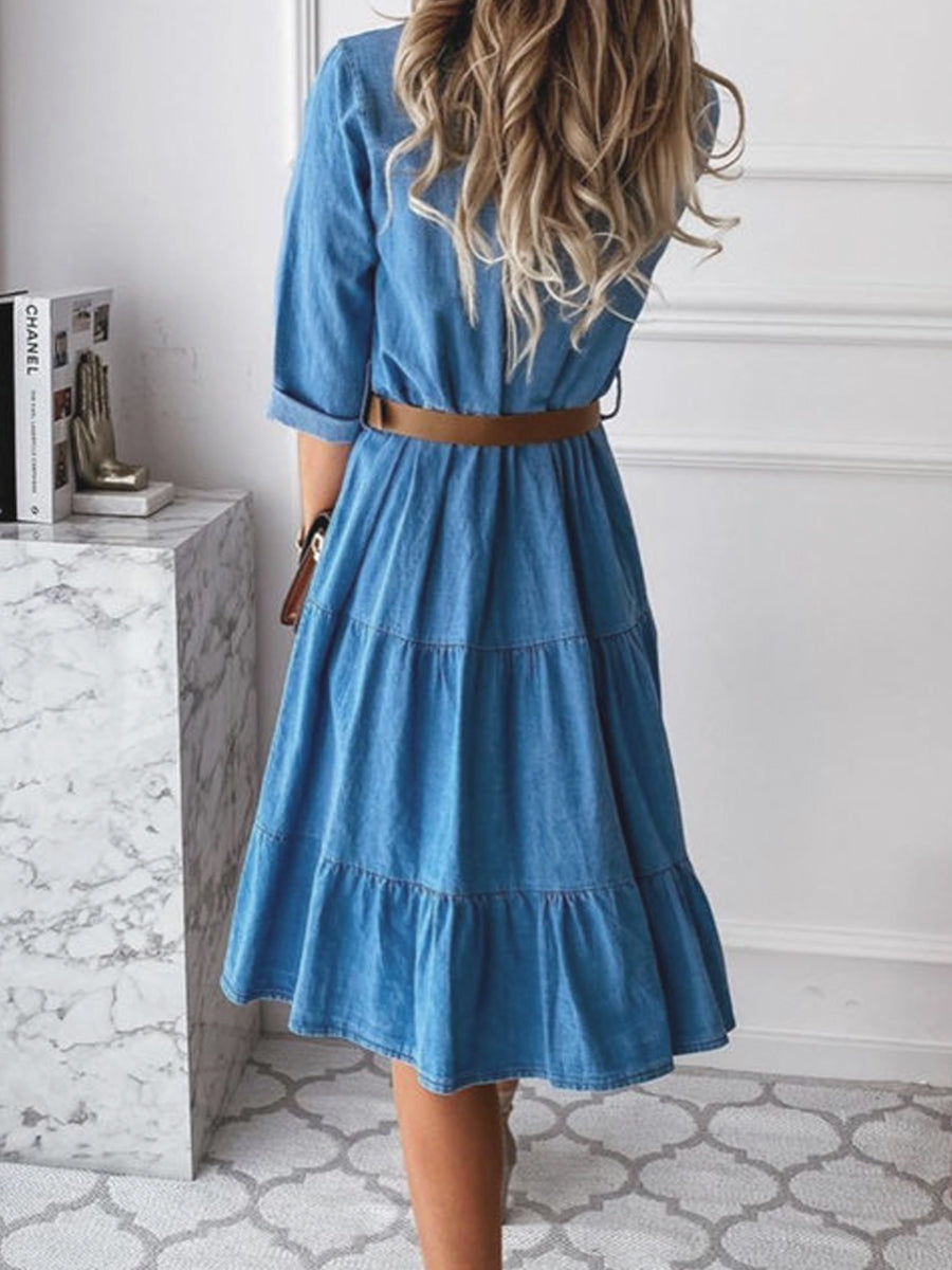 Barbara | Robe en denim décontractée et élégante