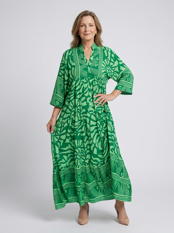 Marielle | Robe Midi à Boutons