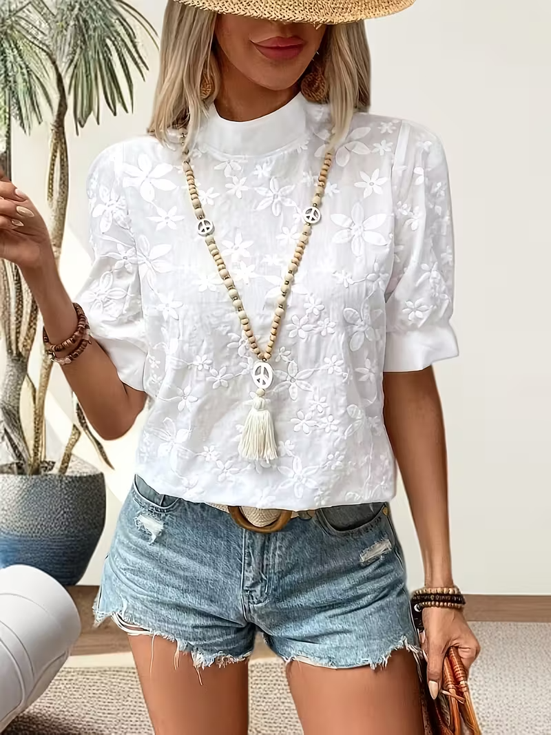 Elara · Blouse Élégante à Imprimé Floral