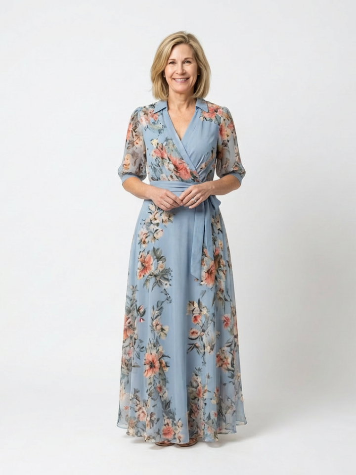 Elowen | Robe Maxi V en Fleur