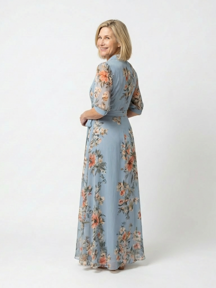 Elowen | Robe Maxi V en Fleur