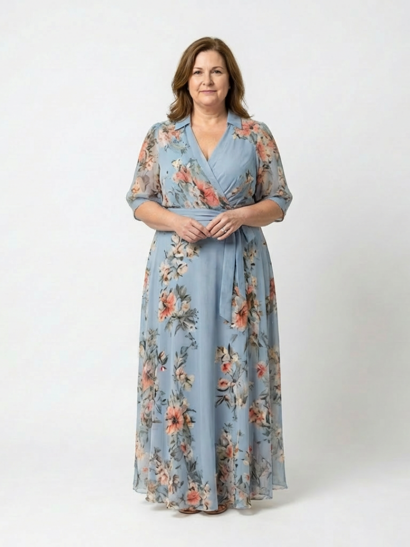 Elowen | Robe Maxi V en Fleur