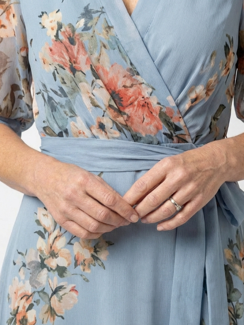 Elowen | Robe Maxi V en Fleur