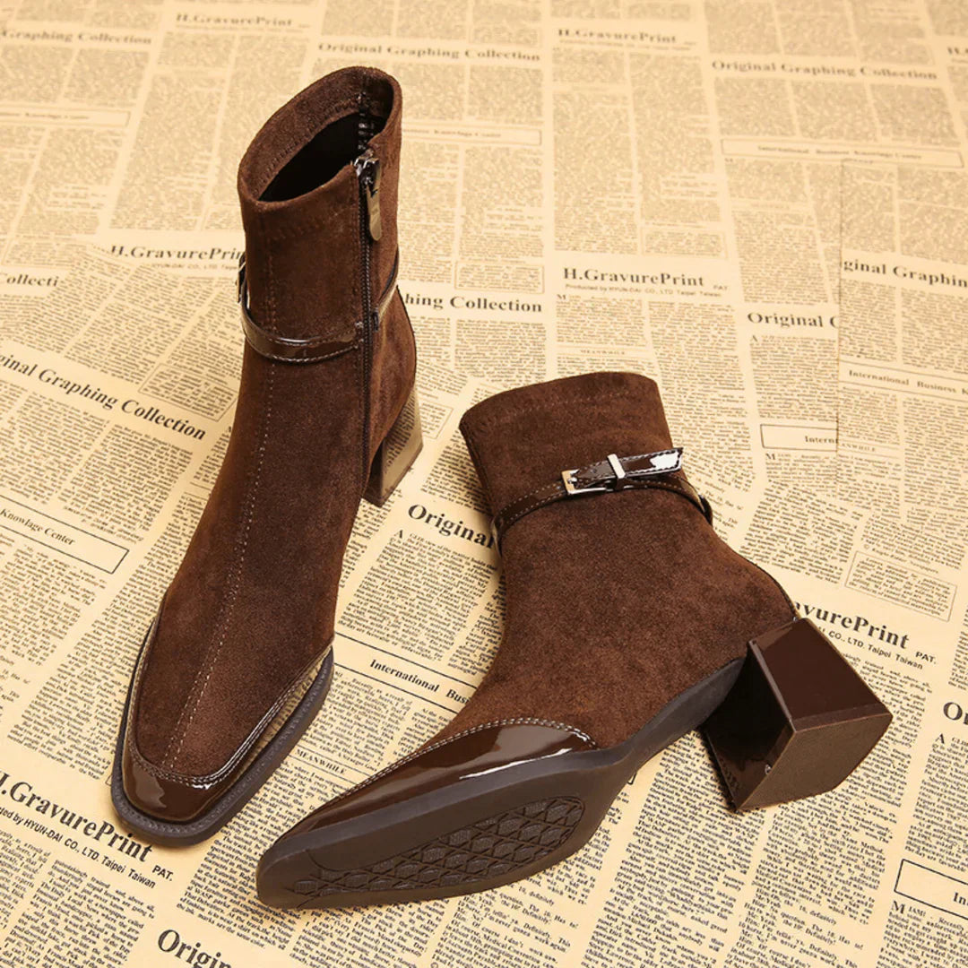 Avenor - Bottines en effet daim avec boucle