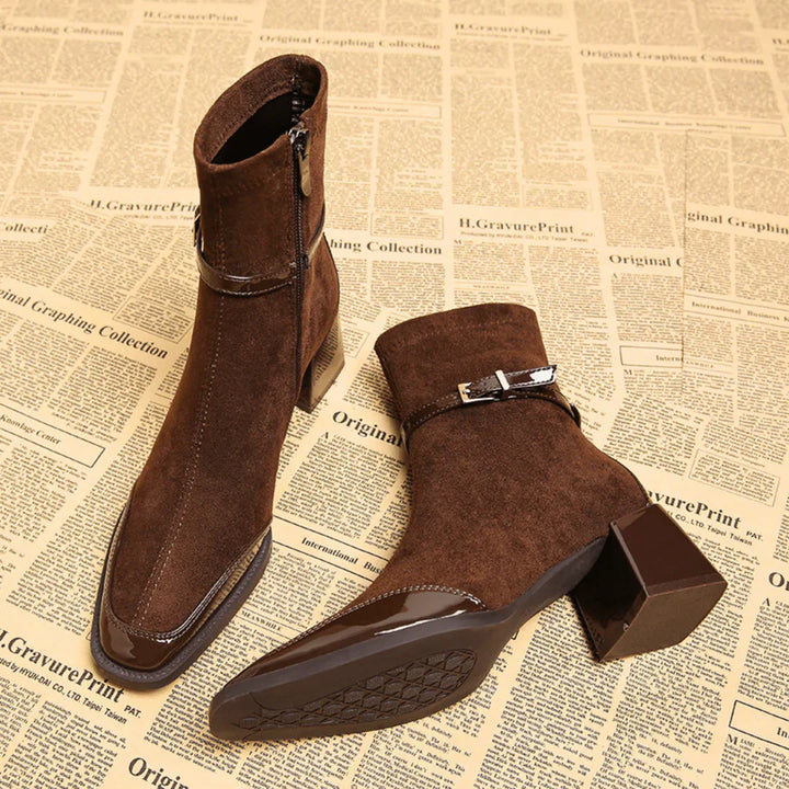 Avenor - Bottines en effet daim avec boucle