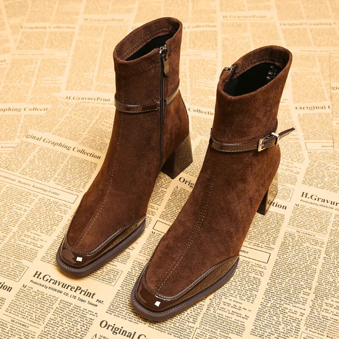 Avenor - Bottines en effet daim avec boucle