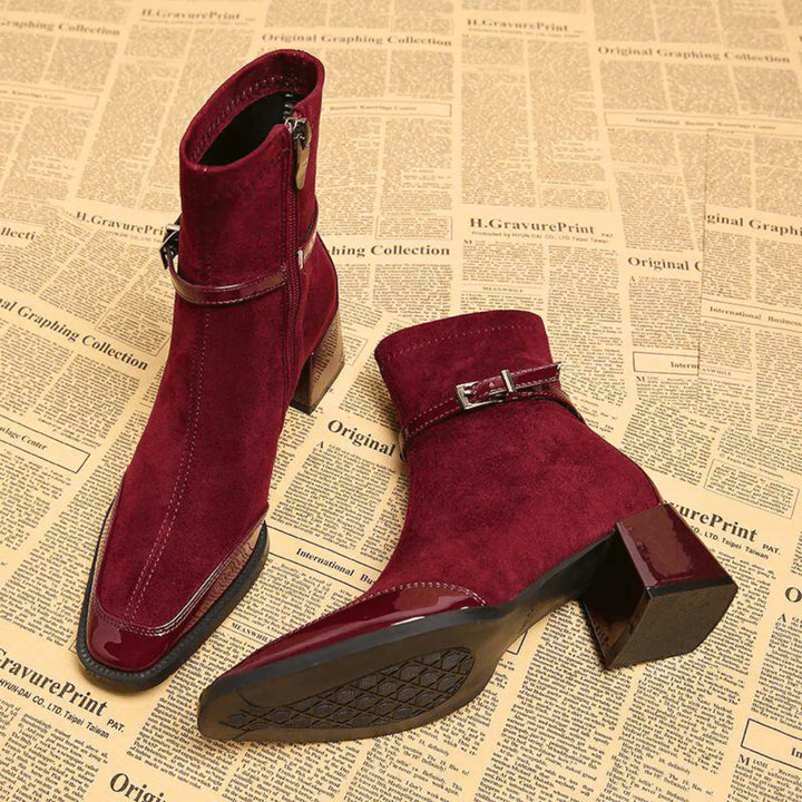Avenor - Bottines en effet daim avec boucle