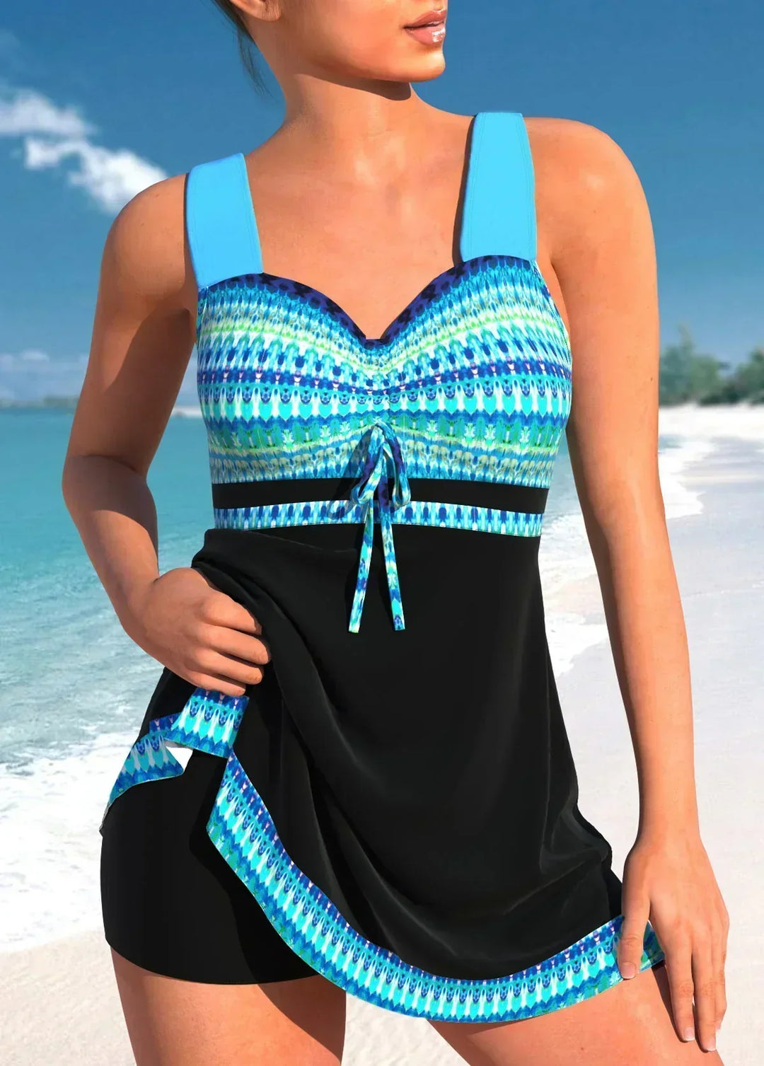 Marbella | Maillot de bain avec jupe qui couvre le ventre